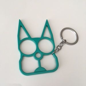 Green Cat Self Defense Keychain